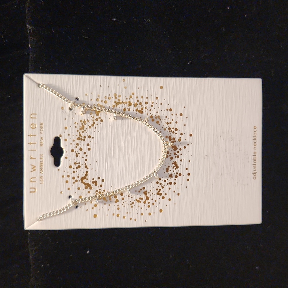 Unwritten adjustable silver necklace